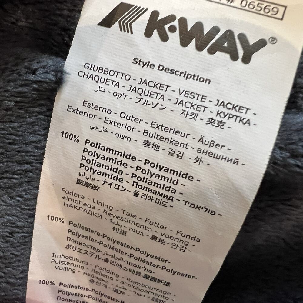 K-WAY Jack Ripstop Marmotta Full‎ Zip Fleece Lined Jacket Navy Blue Size XL - Picture 14 of 16